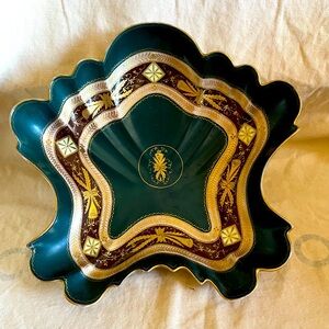 Antique Austria Bowl with ornate gold trim.
